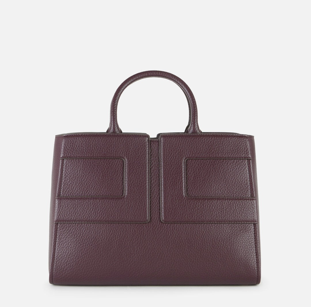 ELISABETTA FRANCHI Borsa tote Grande con logo BS34A56E2 Merlot