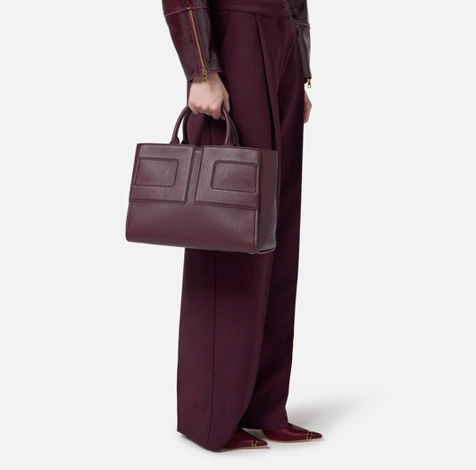 ELISABETTA FRANCHI Borsa tote Grande con logo BS34A56E2 Merlot