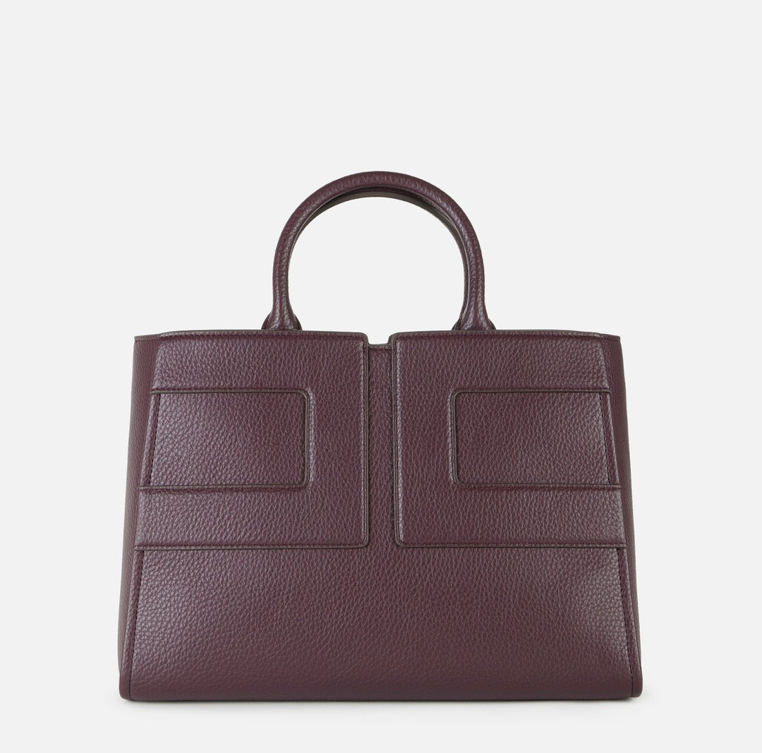ELISABETTA FRANCHI Borsa tote Grande con logo BS34A56E2 Merlot