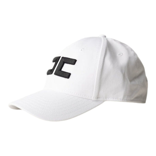 ELISABETTA FRANCHI Cappello baseball in canvas con ricamo CL06F51E2 Avorio