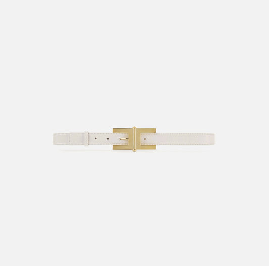 ELISABETTA FRANCHI Cintura con fibbia logo CT57S57E2 Milk