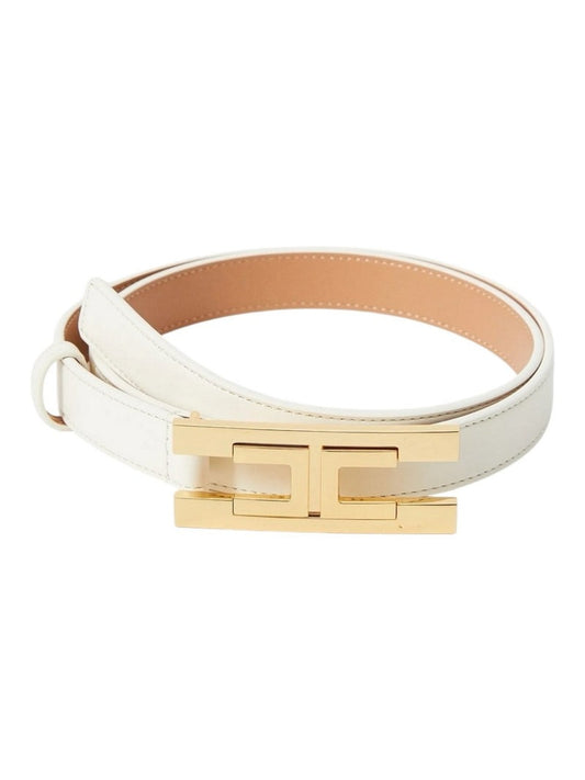 ELISABETTA FRANCHI Cintura con logo CT72S57E2 Milk