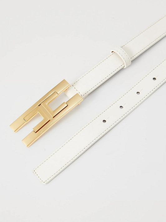 ELISABETTA FRANCHI Cintura con logo CT72S57E2 Milk