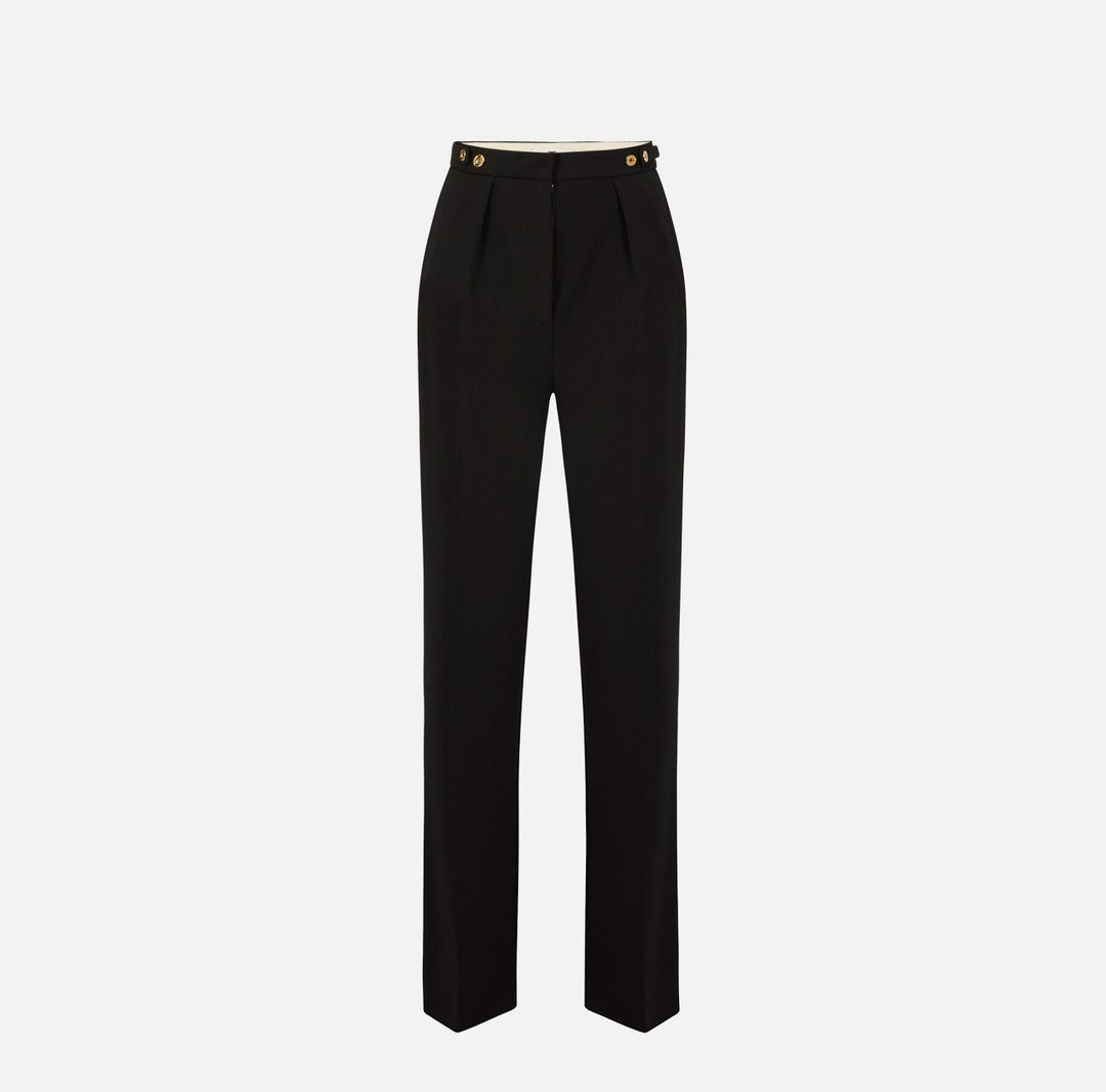 ELISABETTA FRANCHI Pantaloni in crepe con accessorio gioiello
PA09956E2 Nero