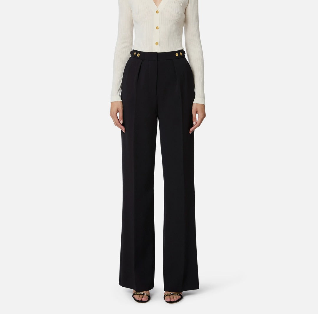 ELISABETTA FRANCHI Pantaloni in crepe con accessorio gioiello
PA09956E2 Nero
