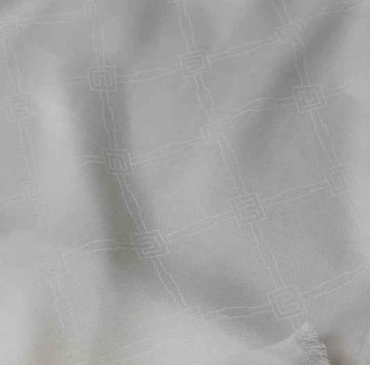 ELISABETTA FRANCHI Sciarpa Pashmina grande con rombi jacquard SC03F51E2 Avorio