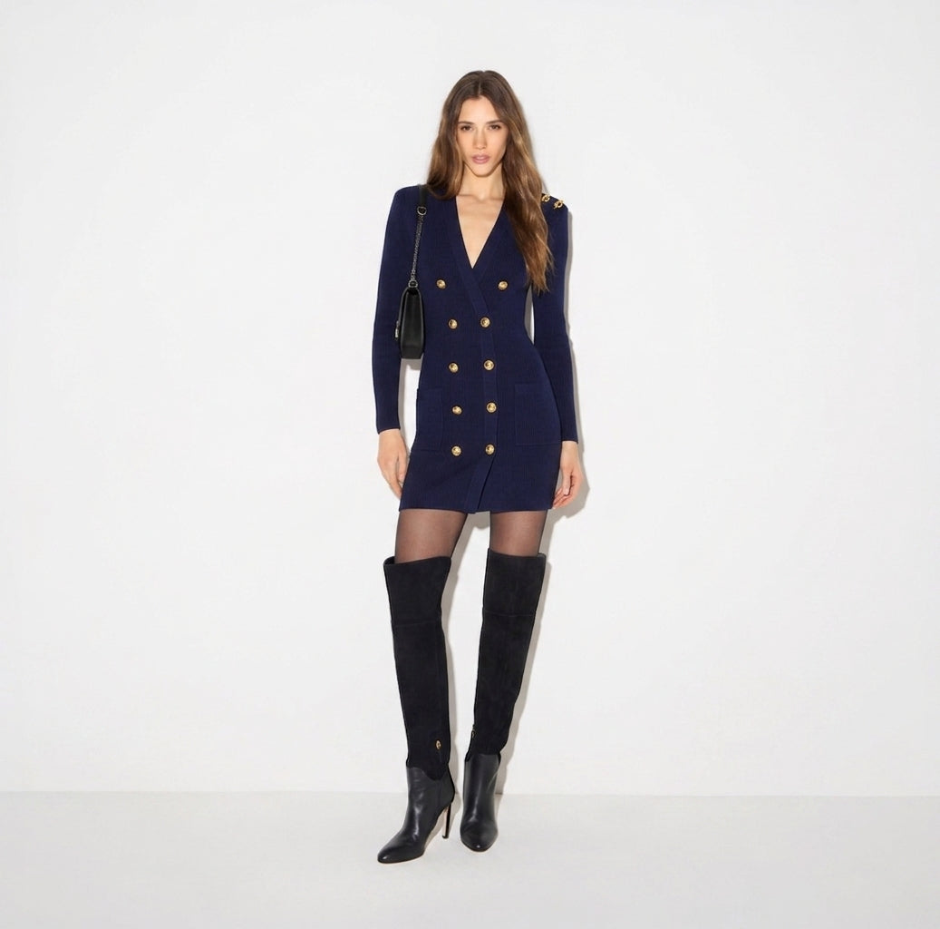 ELISABETTA FRANCHI Abito in maglia  AM13S66E2 Blu Notte