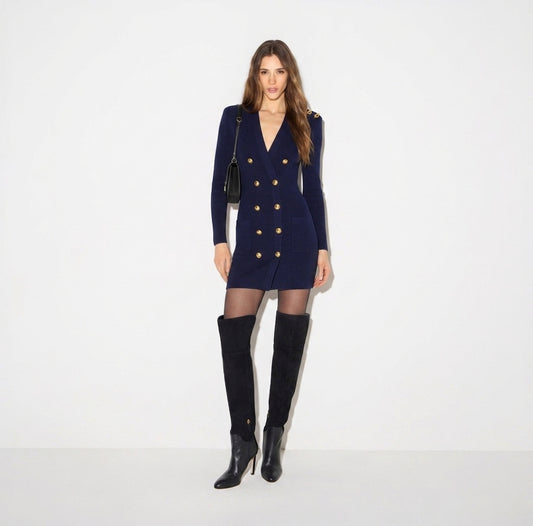 ELISABETTA FRANCHI Abito in maglia  AM13S66E2 Blu Notte