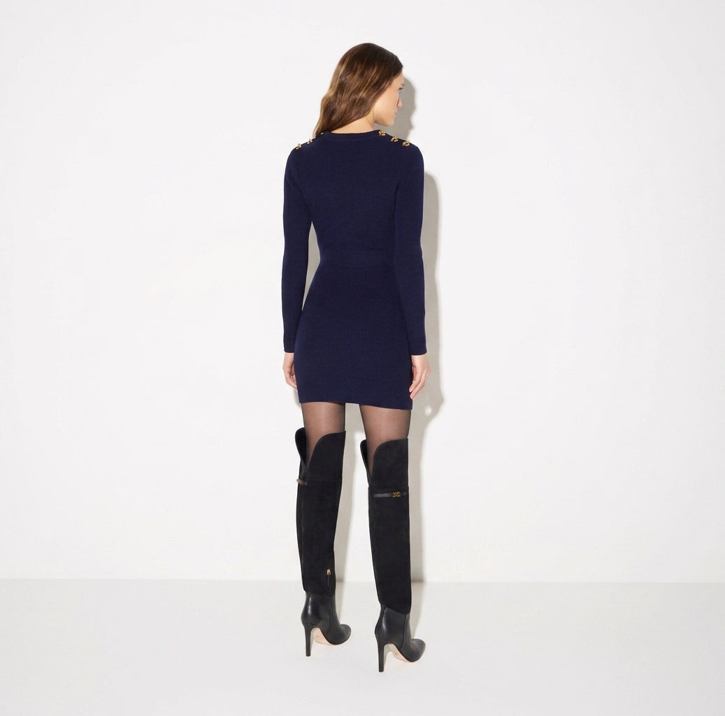 ELISABETTA FRANCHI Abito in maglia  AM13S66E2 Blu Notte