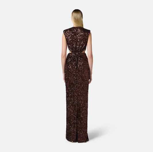 ELISABETTA FRANCHI Abito Red Carpet ABR4852E2 Cacao