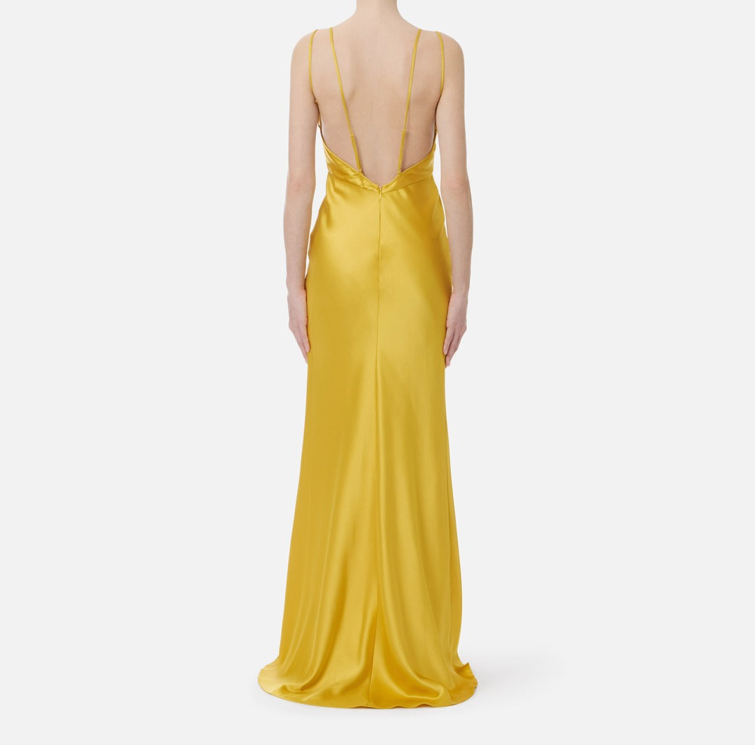 ELISABETTA FRANCHI Red Carpet Satin Dress ABR3362E2 Sun