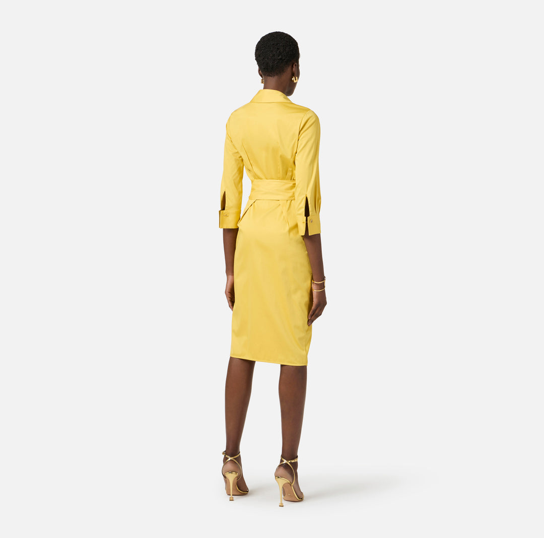 ELISABETTA FRANCHI Stretch Cotton Dress AB95562E2 Sun