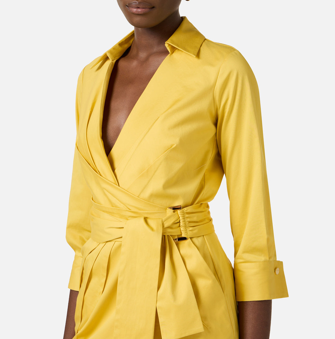 ELISABETTA FRANCHI Stretch Cotton Dress AB95562E2 Sun