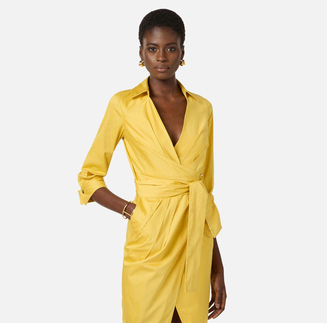 ELISABETTA FRANCHI Stretch Cotton Dress AB95562E2 Sun