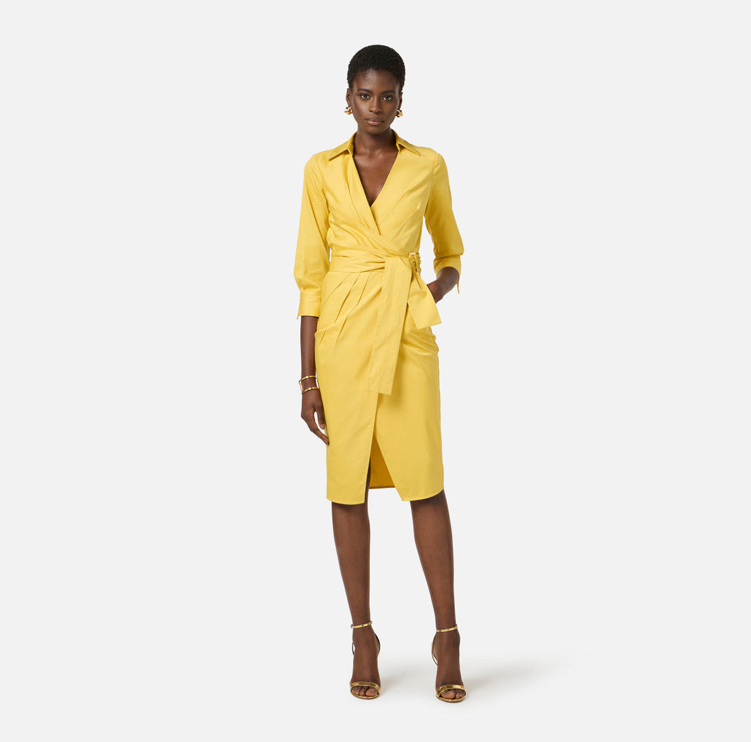 ELISABETTA FRANCHI Stretch Cotton Dress AB95562E2 Sun