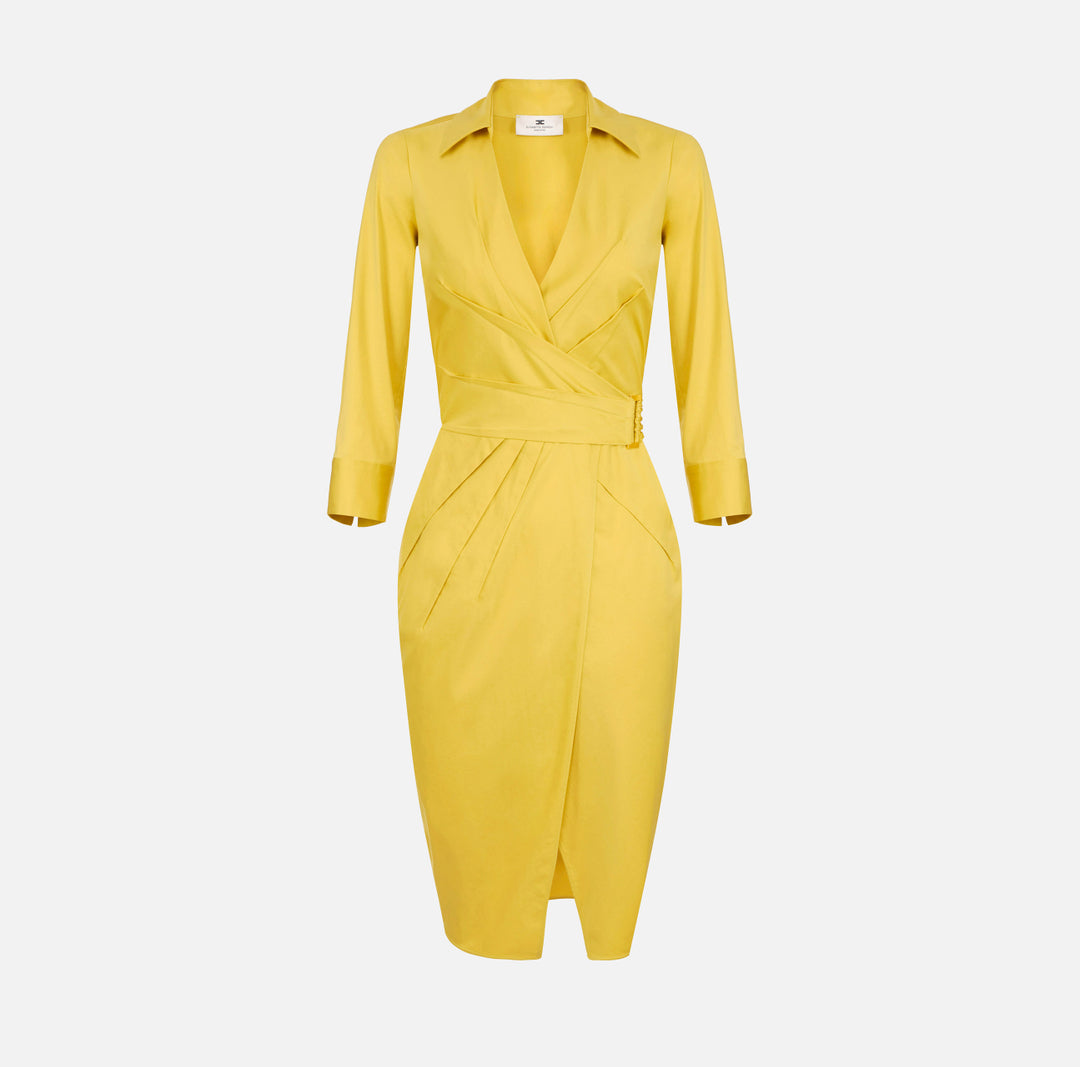 ELISABETTA FRANCHI Stretch Cotton Dress AB95562E2 Sun