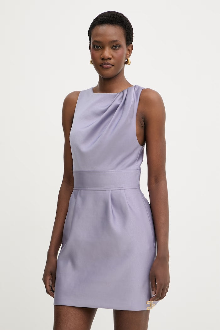 ELISABETTA FRANCHI Abito in duchesse in raso AB87561E2 Lilla