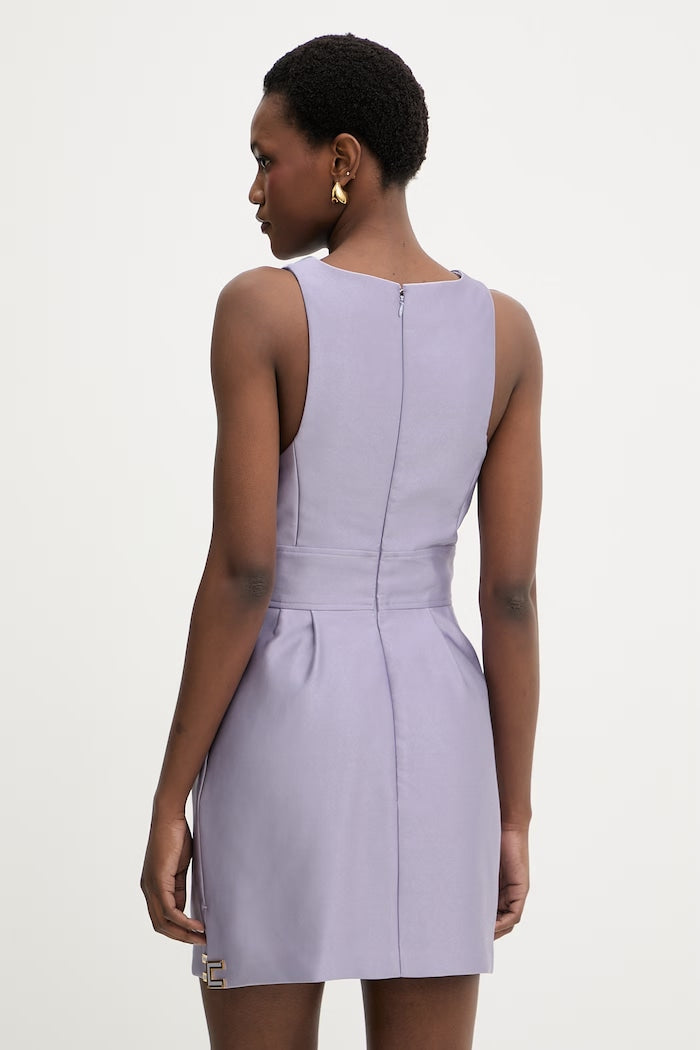 ELISABETTA FRANCHI Abito in duchesse in raso AB87561E2 Lilla