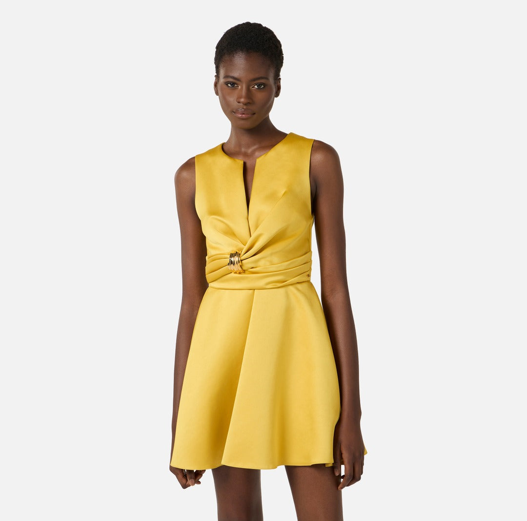 ELISABETTA FRANCHI Satin dress AB87261E2 Sun