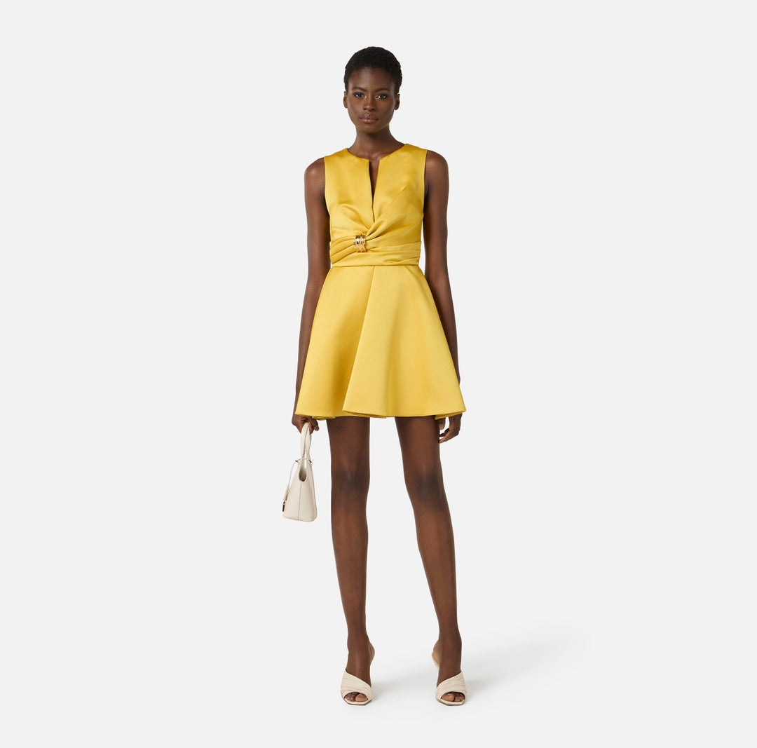 ELISABETTA FRANCHI Satin dress AB87261E2 Sun
