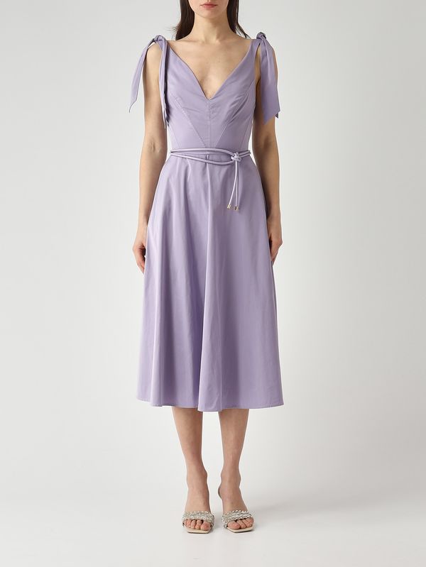 ELISABETTA FRANCHI Abito in tessuto vela AB90361E2 Lilla