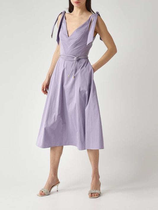ELISABETTA FRANCHI Sail fabric dress AB90361E2 Lilac
