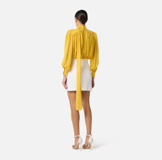 ELISABETTA FRANCHI Body Georgette Seta con Fusciacca CB00661E2 Sun