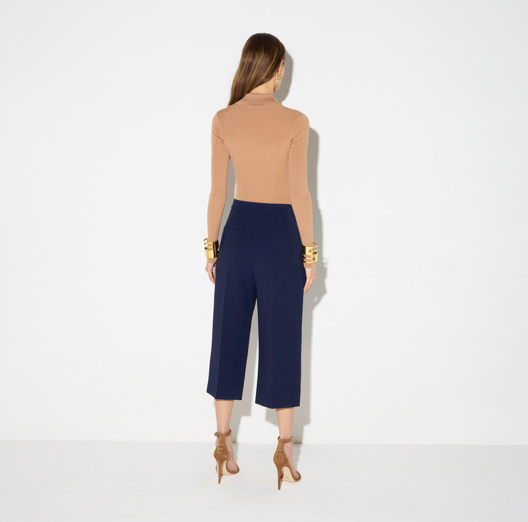 ELISABETTA FRANCHI Body in maglia con ricami à jour BK02B66E2 Pelle