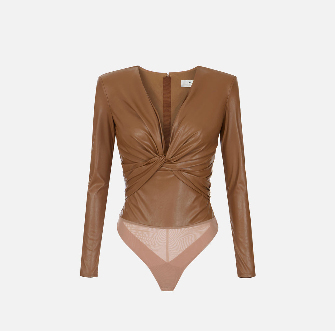 ELISABETTA FRANCHI Body con nodo BO04566E2 Sigaro