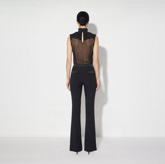 ELISABETTA FRANCHI Body in Georgette e Pizzo CB01067E2 Nero