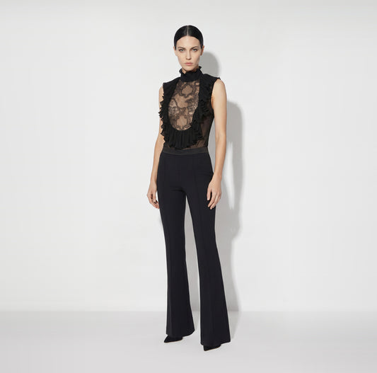 ELISABETTA FRANCHI Body in Georgette e Pizzo CB01067E2 Nero