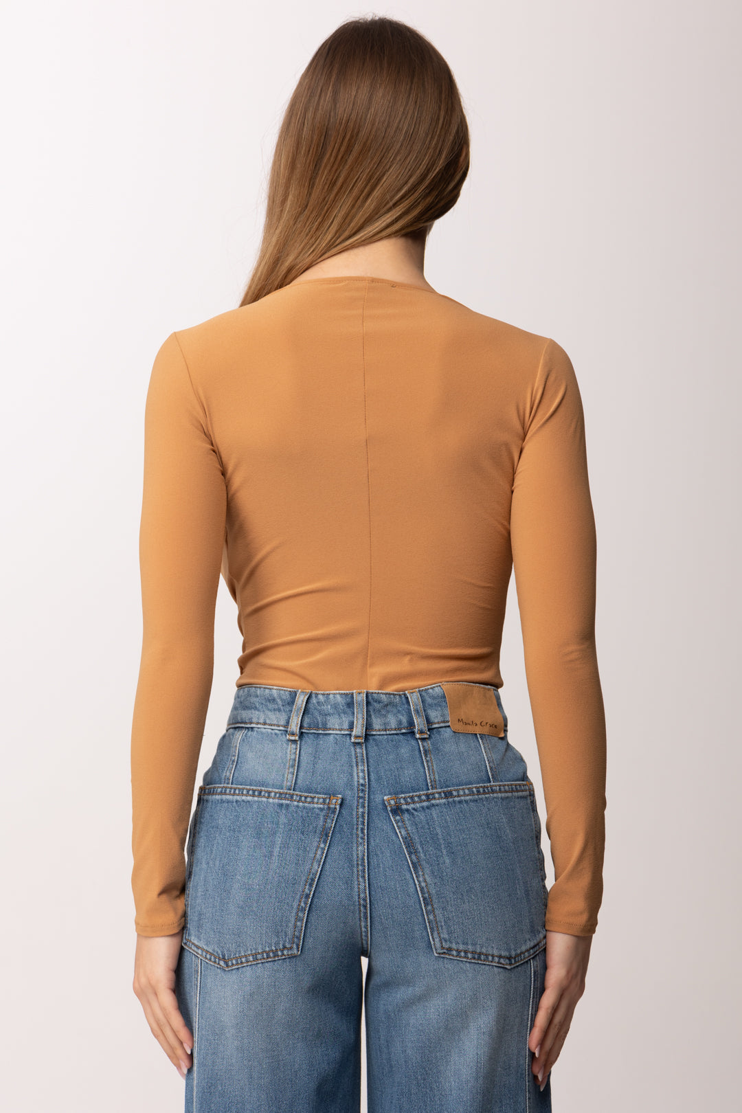 ELISABETTA FRANCHI Body in georgette Stretch  BO03161E2 Suede