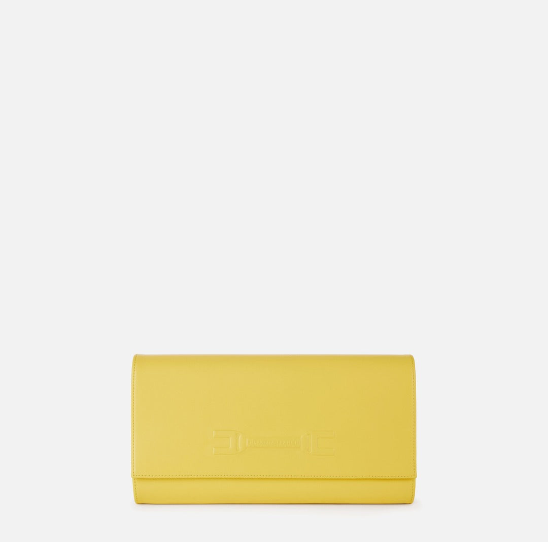 ELISABETTA FRANCHI Borsa Pouch con logo embossed BS99A61E2 Sun
