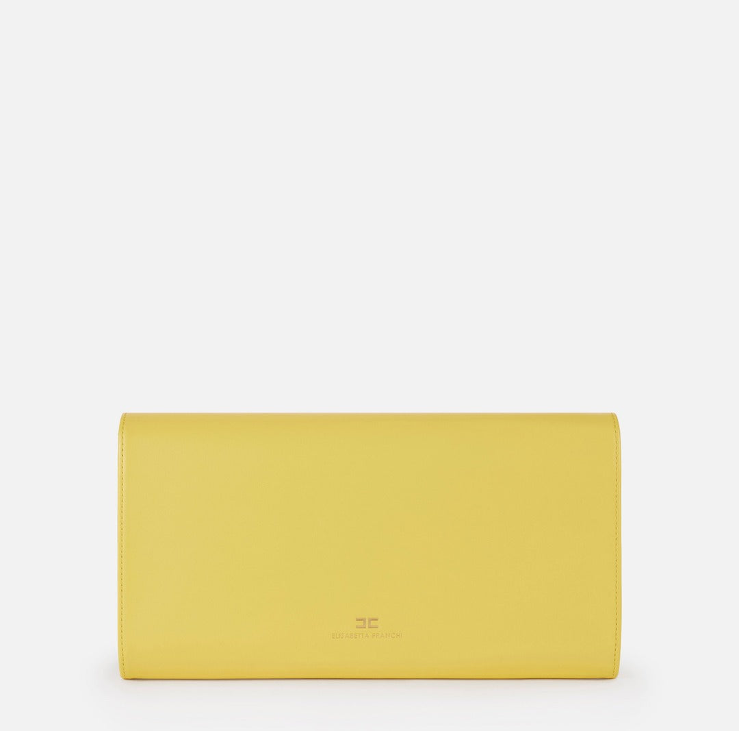 ELISABETTA FRANCHI Borsa Pouch con logo embossed BS99A61E2 Sun