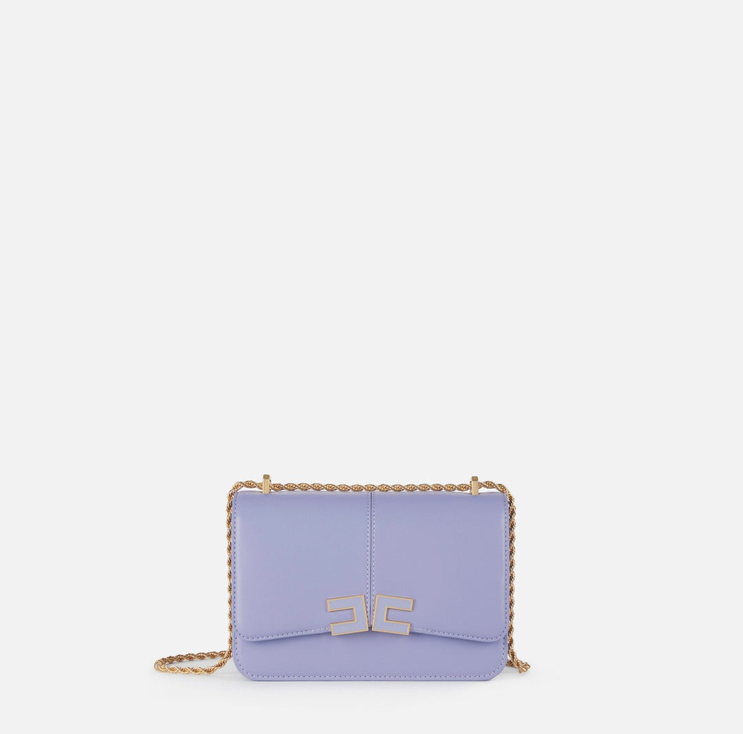 ELISABETTA FRANCHI Borsa a tracolla con dettaglio logo BS91A61E2 Lilla