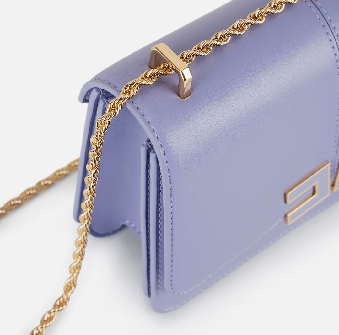ELISABETTA FRANCHI Borsa a tracolla con dettaglio logo BS91A61E2 Lilla