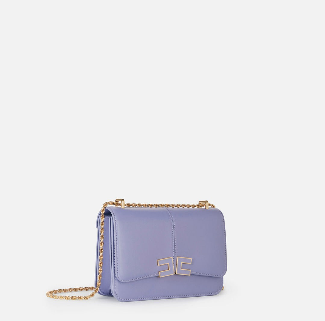 ELISABETTA FRANCHI Borsa a tracolla con dettaglio logo BS91A61E2 Lilla