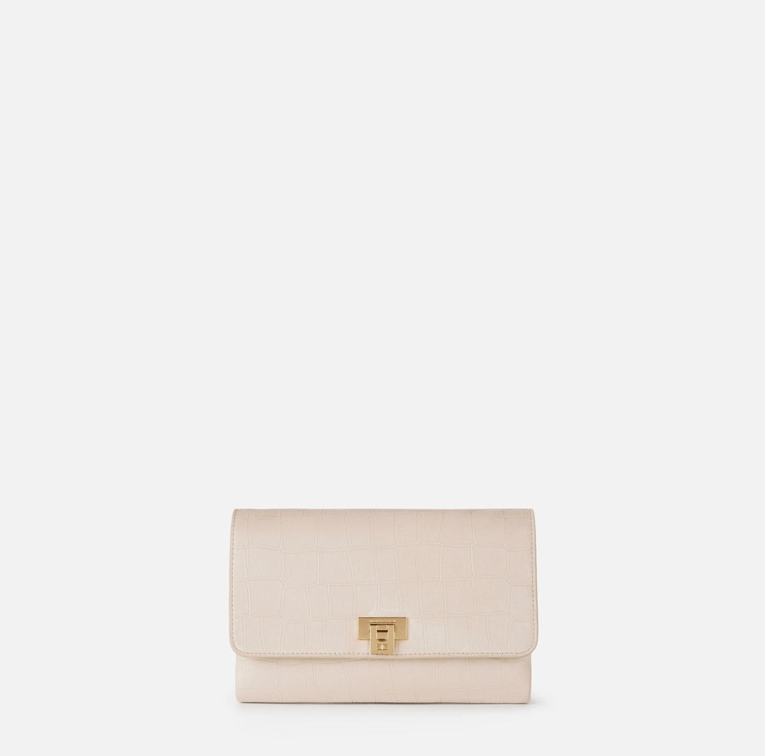 ELISABETTA FRANCHI Borsa a tracolla in suede BS64A61E2 Vaniglia