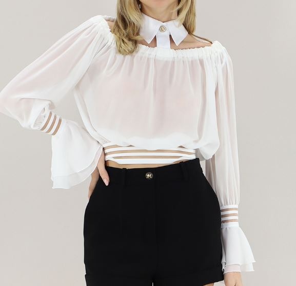 ELISABETTA FRANCHI Camicia CA13561E2 Avorio Bianco