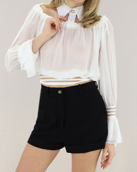 ELISABETTA FRANCHI Camicia CA13561E2 Avorio Bianco