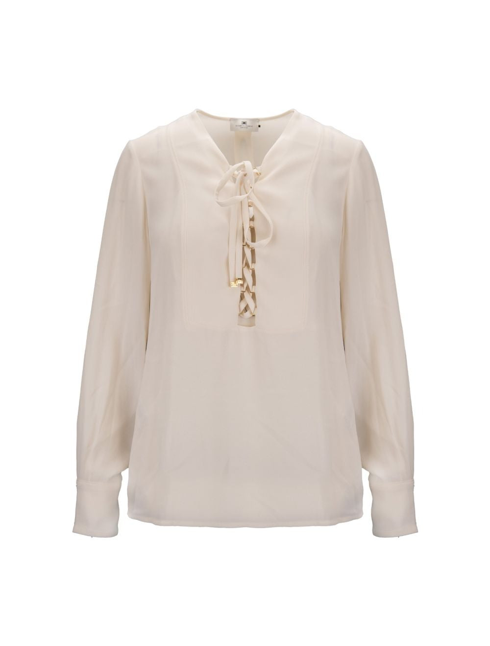 ELISABETTA FRANCHI Camicia in georgette CA00351E2 Burro
