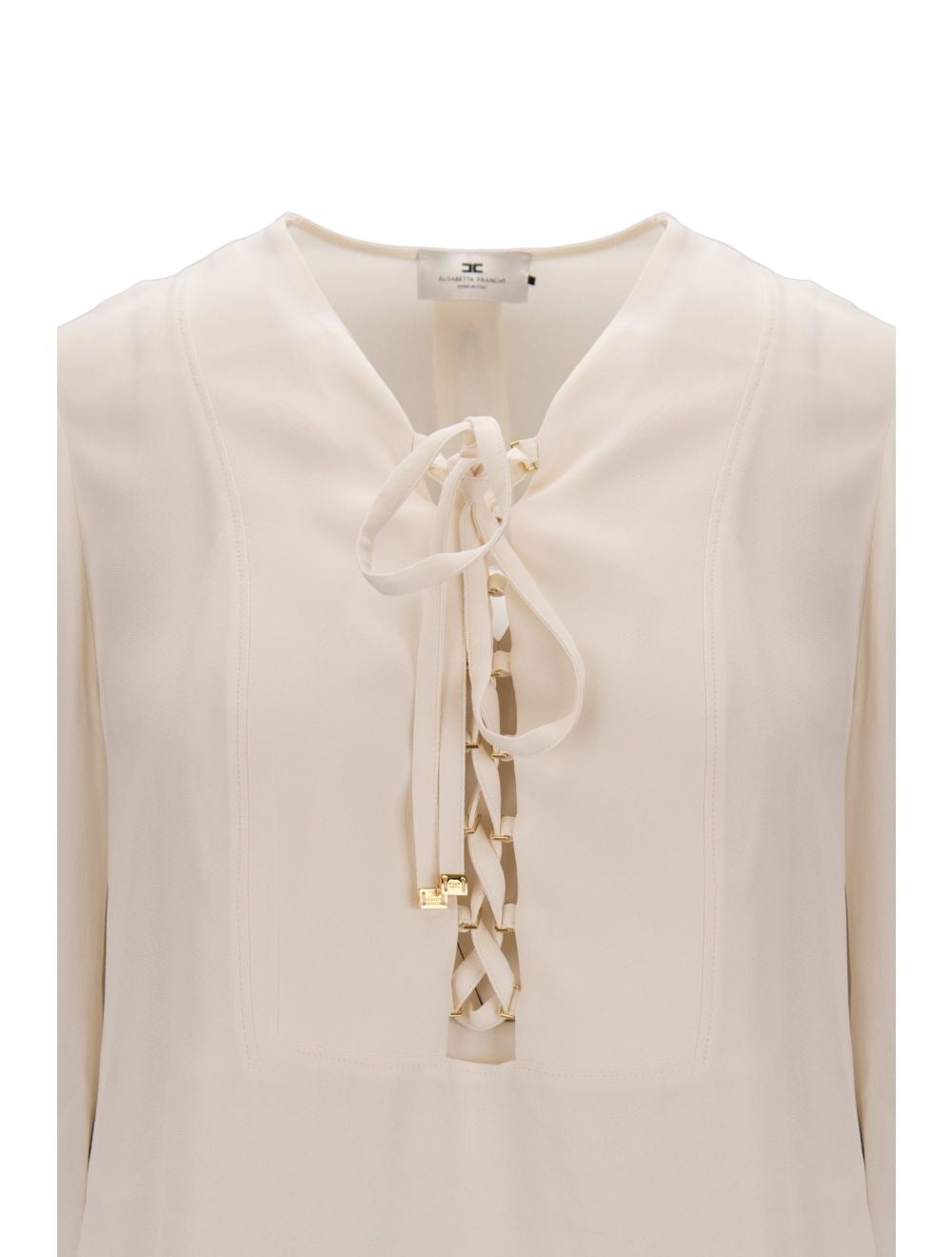 ELISABETTA FRANCHI Camicia in georgette CA00351E2 Burro