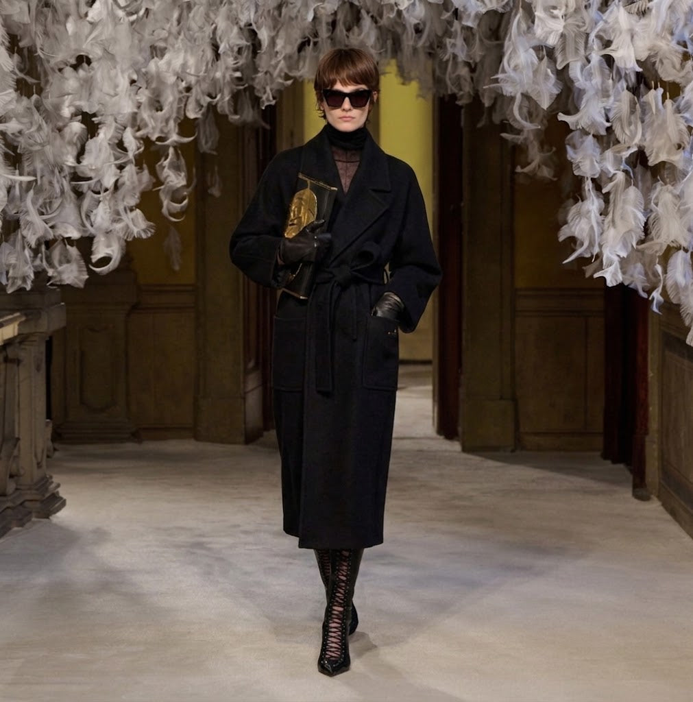 ELISABETTA FRANCHI Cappotto in panno double di lana CP01D66E2 Nero