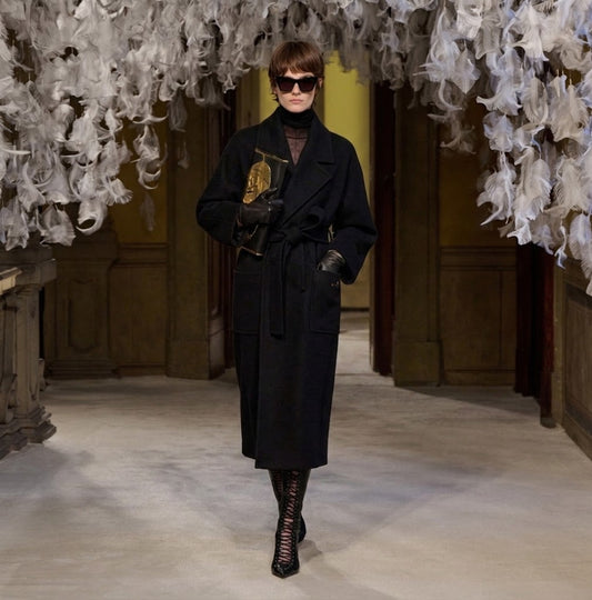ELISABETTA FRANCHI Cappotto in panno double di lana CP01D66E2 Nero