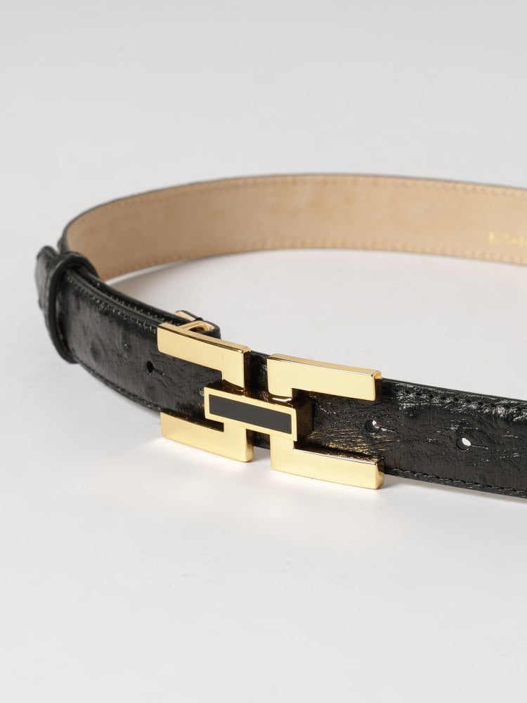 ELISABETTA FRANCHI Cintura con logo CT25S62E2 Nero
