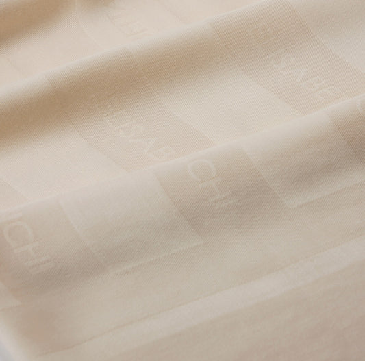 ELISABETTA FRANCHI Foulard in viscosa e modal con righe jacquard SC14F61E2 Burro