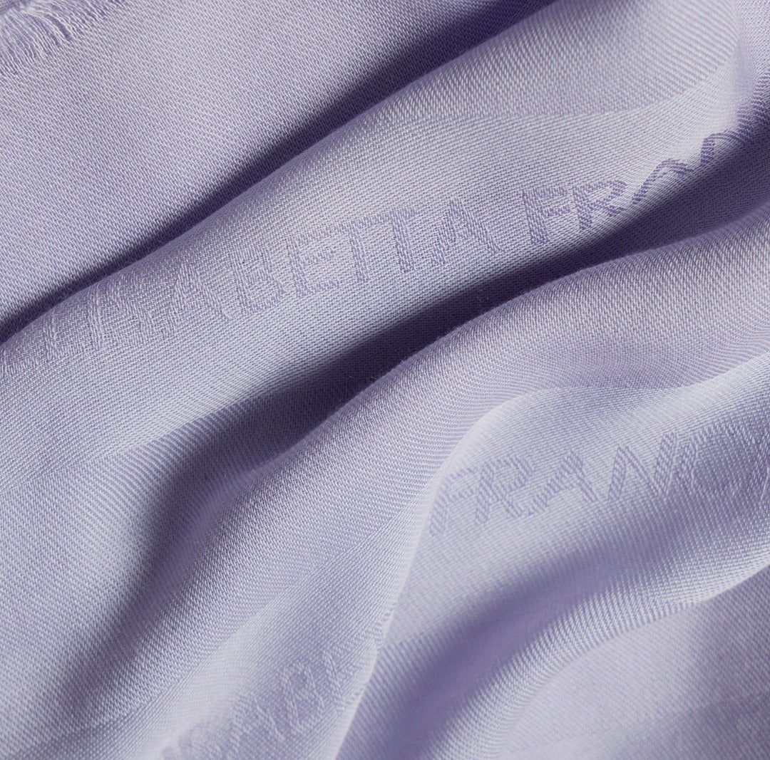 ELISABETTA FRANCHI Foulard in viscosa e modal con righe jacquard SC14F61E2 Lilla