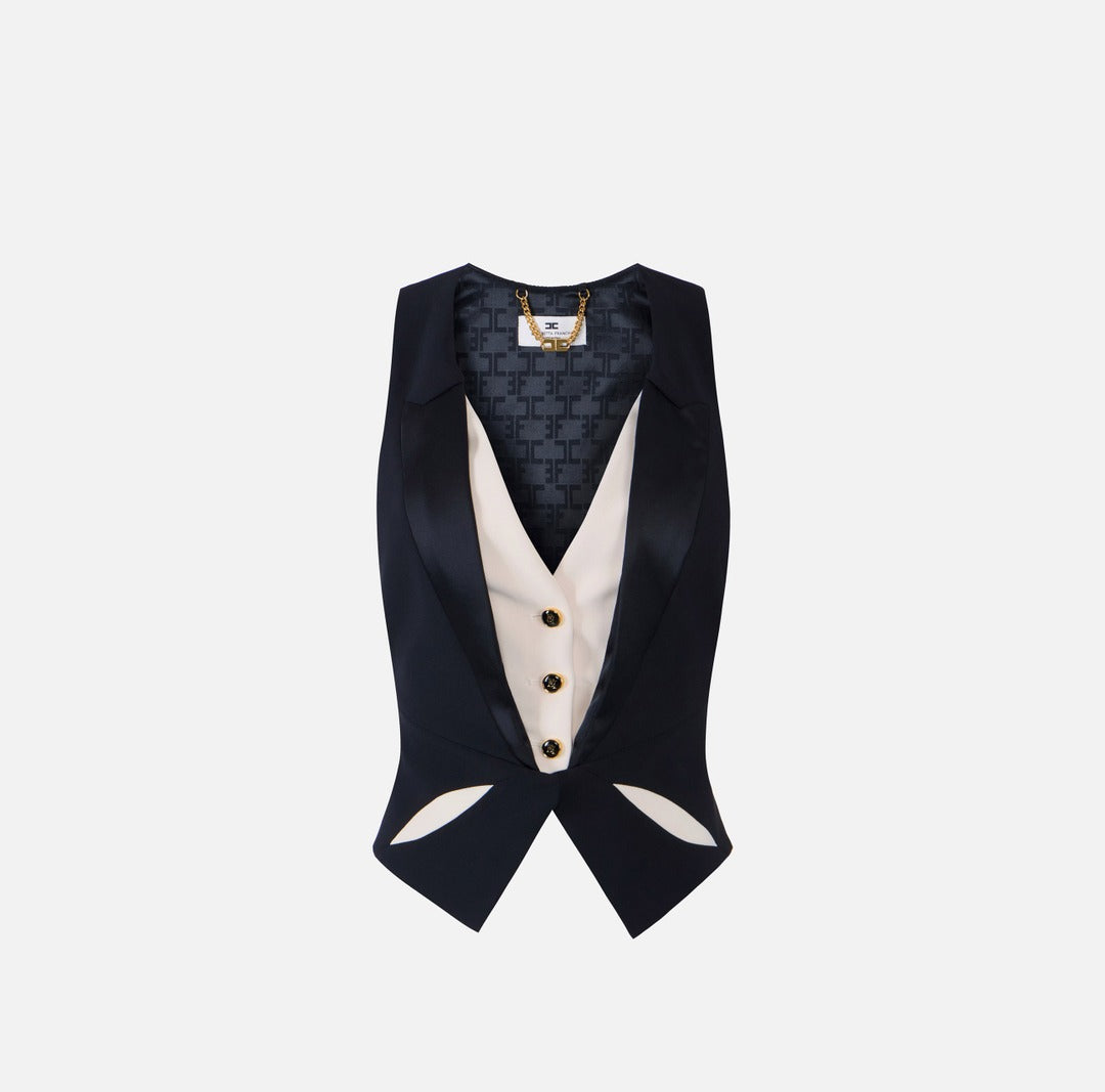 ELISABETTA FRANCHI Gilet GL00461E2 Nero Burro