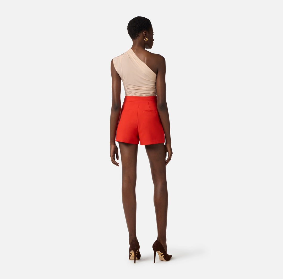ELISABETTA FRANCHI Top con zip laterale CN00962E2 Nude