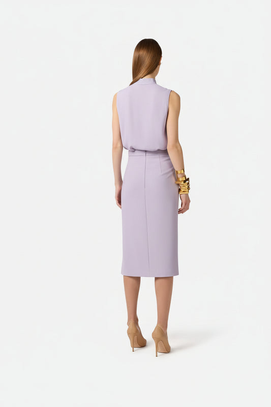 ELISABETTA FRANCHI Top in georgette di viscosa CA13461E2 Lilla
